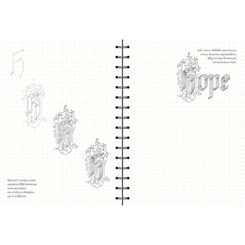 Скетчбук ОКО Sketch Book Скетчбук Рисуем красивые буквы. Искусство леттеринга O SB RGL - фото 3