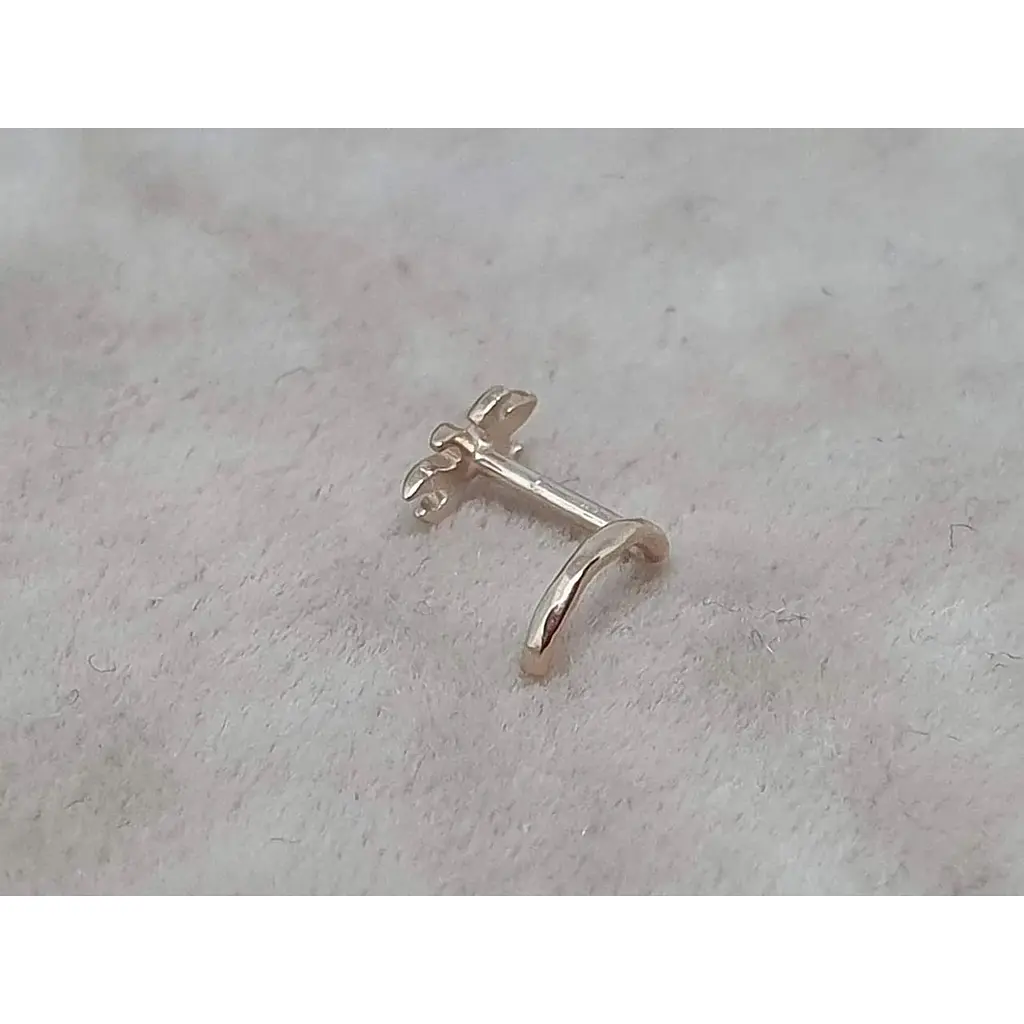 Золота сережка-пірсинг Dear в ніс Dear. 1002 - фото 3