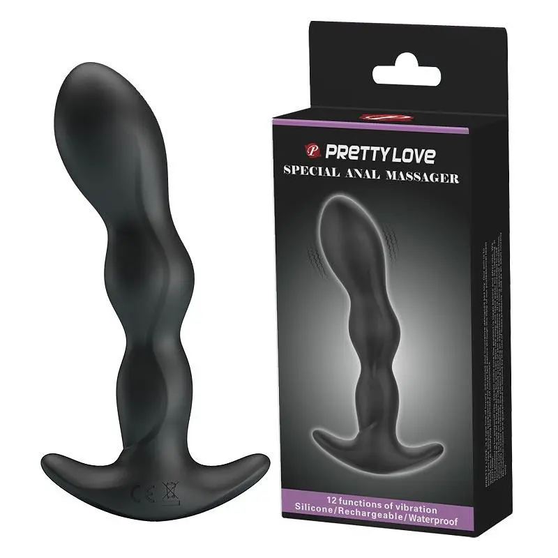 Анальна пробка з вібрацією Pretty Love - Special Anal Massager, 13х3.3 см, чорний