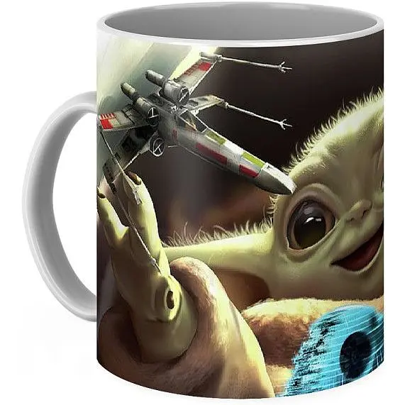Кухоль GeekLand Зоряні війни Мандалорець Мандалорець Star Wars The Mandalorian малюк йоду TM.04.21 330 мл білий - фото 3
