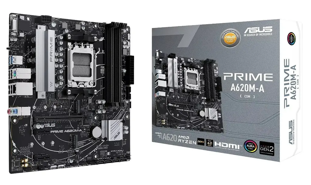 ASUS Материнська плата PRIME A620M-A-CSM sAM5 A620 4xDDR5 HDMI DP D-Sub mATX - фото 5