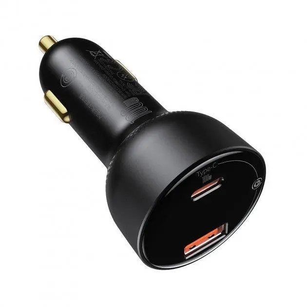 Автомобильное зарядное устройство Baseus 100 W Superme Digital PPS DUAL 1U+1C + cable 100 W USB Type C TZCCZX-01 - фото 4