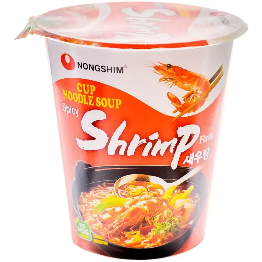 Суп рамен з гострою креветкою Сеутанмен у склянці Nongshim 67 г