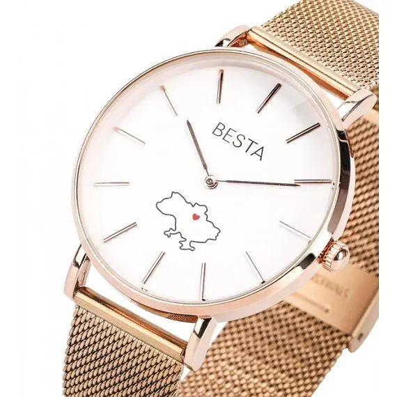Годинник наручний класичний Besta Love UA Rosegold - фото 10