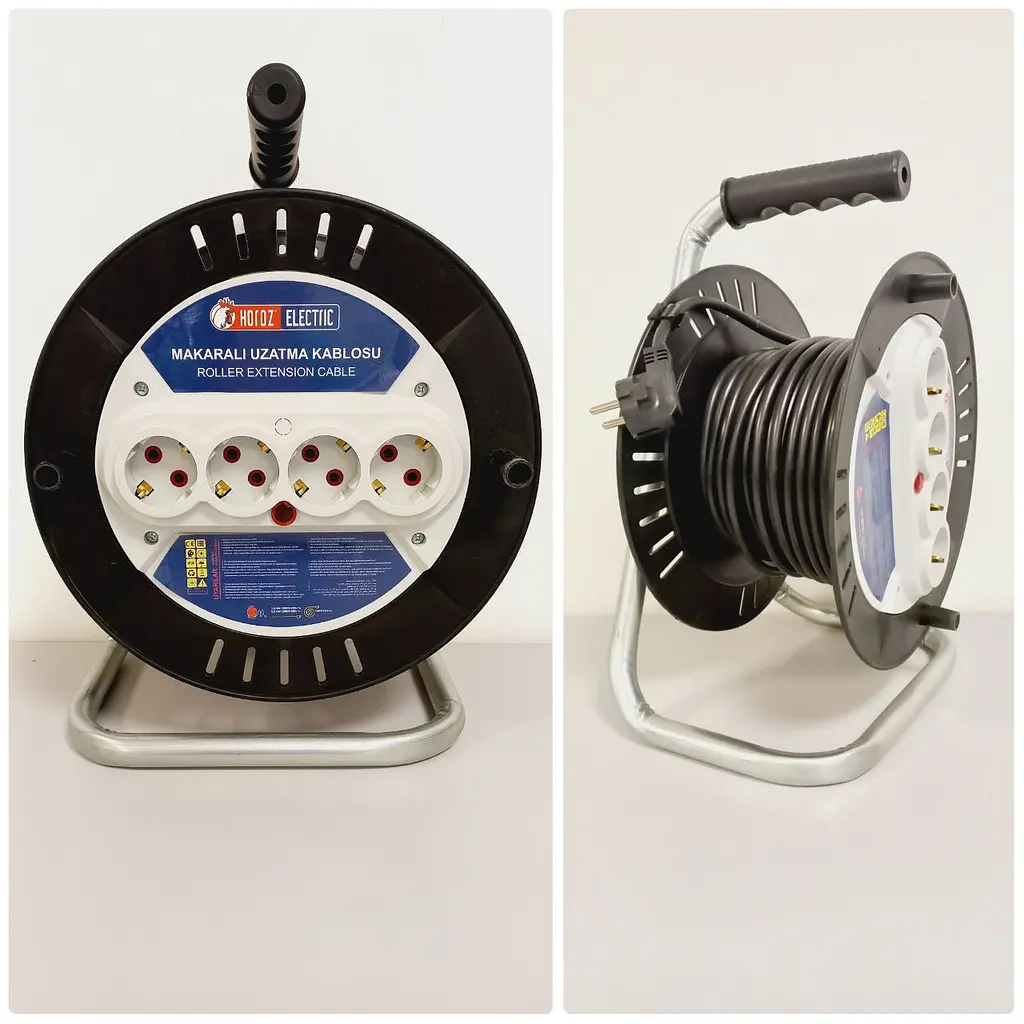 Катушка кабельная Horoz Electric с кабелем и заземлением 3х1,5 мм2 20м - фото 3