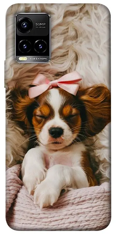 TPU чохол Demsky Sleepy spaniel для Vivo Y21 / Y33s