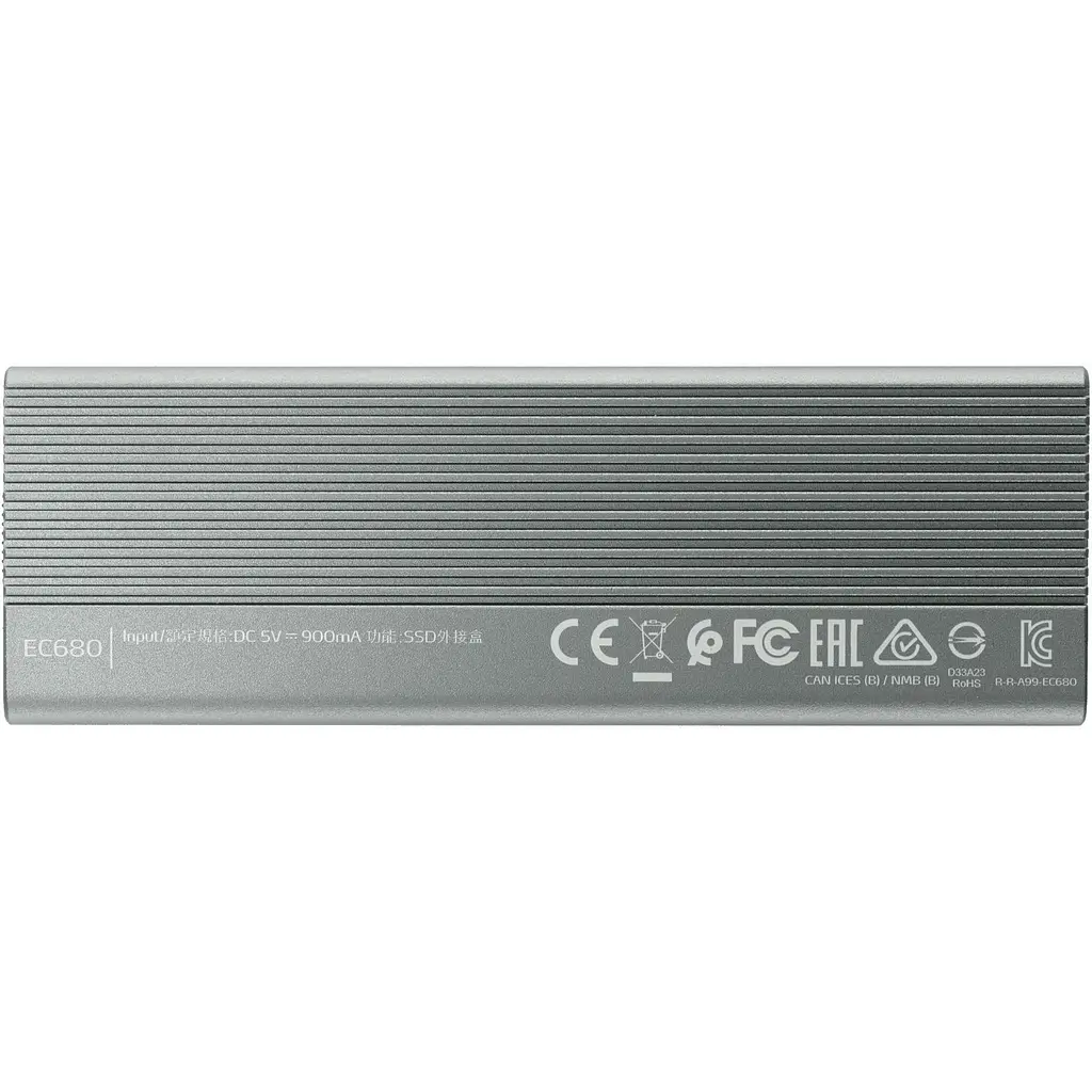 Зовнішня кишеня ADATA EC680 M.2 PCIe SSD to USB 3.2 Gen 2 Gray (EC680-CCGY) [158288] - фото 4