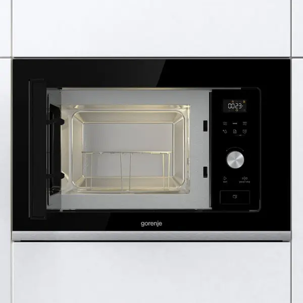 Мікрохвильова піч Gorenje вбудовувана 20л 800Вт гриль дисплей чорний - фото 2