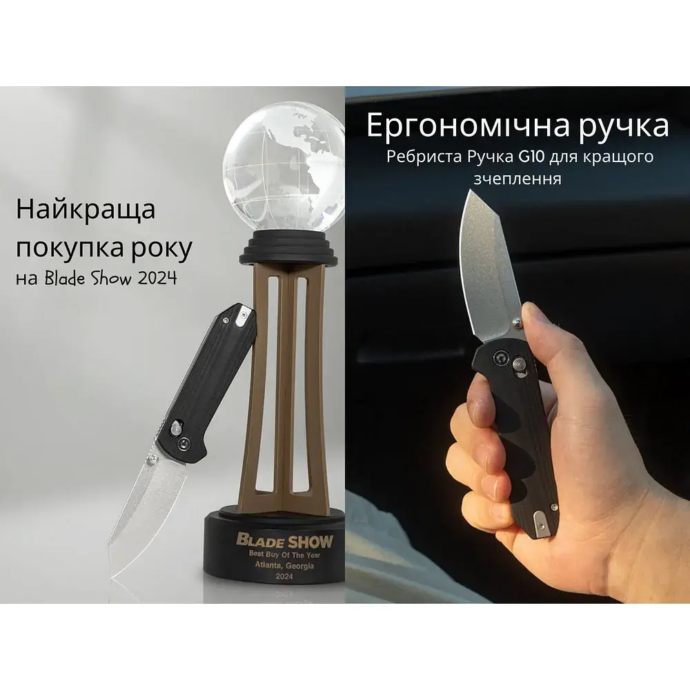Ніж Civivi Yonder, Black G10, Stonewash (C23073-1) - фото 11