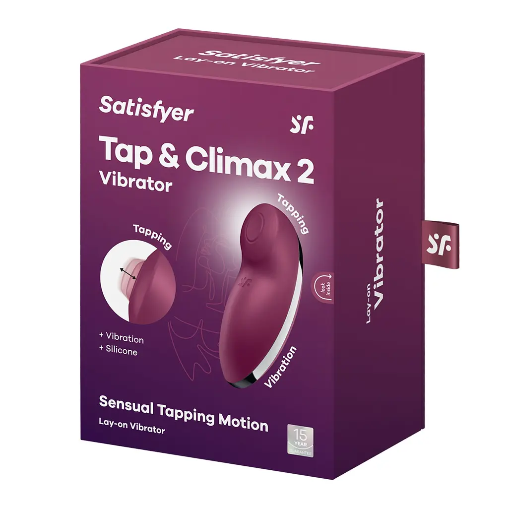 Вібростимулятор-пульсатор Satisfyer Tap & Climax 2 Red, ефект постукування пальцем - фото 7
