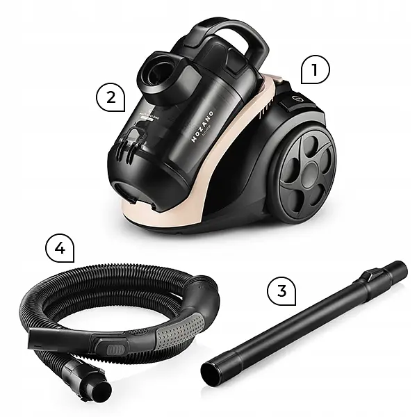Циклонний пилосос без мішка Mozano Smart Cyclonic 4000W Beige - фото 2