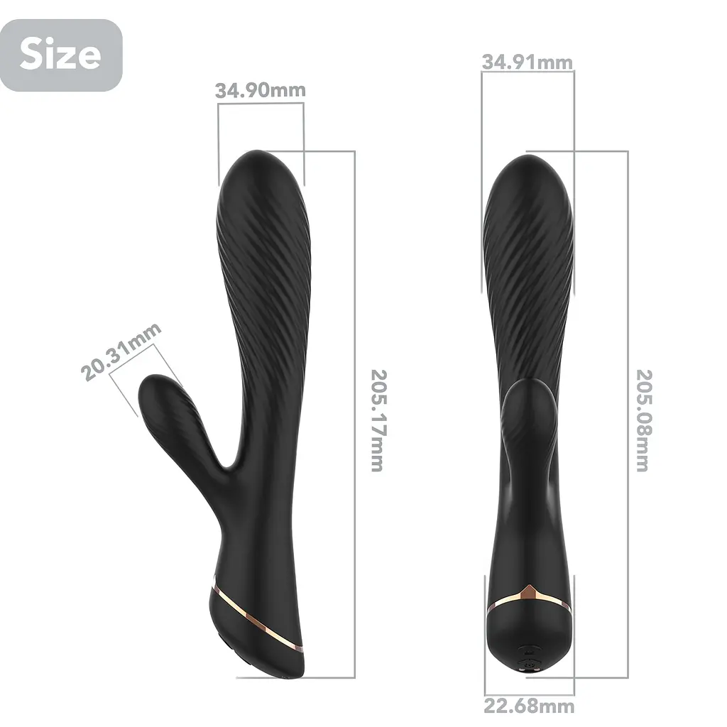 Вібратор Hare Black, 9 vibration functions Boss Series 52-00104 100161 - фото 3