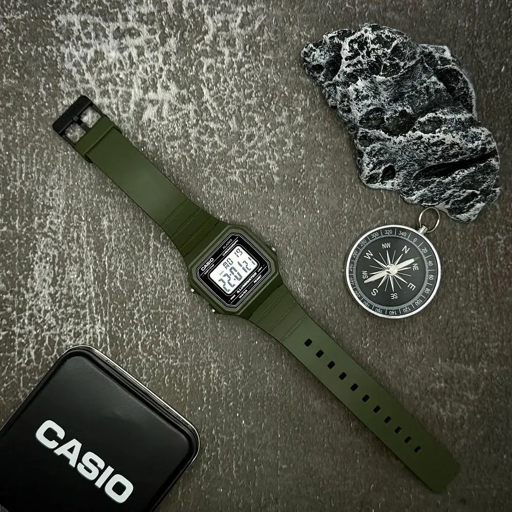 Чоловічий годинник Casio W-217H-3A Темно-Зелений ( AT1141-0121 ) - фото 4