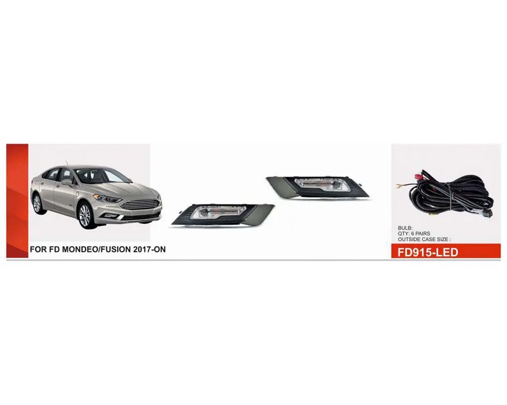 LED Протитуманні фари для Ford Fusion 2017 9W з проводкою Комплект (FD-915-LED) - фото 2