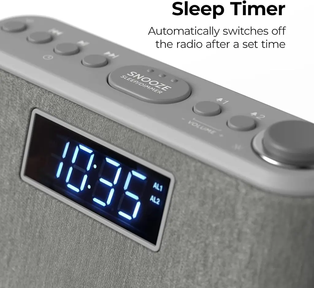 Будильник i-box Bedside, будильник з бездротовою зарядкою, Bluetooth-динамік, FM-радіо, бездротовий зарядний пристрій Qi - фото 6
