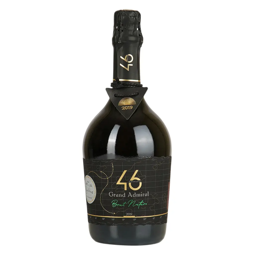 Вино игристое 46 Parallel Grand Admiral Brut Nature 2019 выдержано белое 0.75 л - фото 2