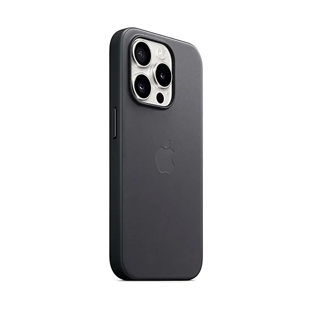 Чехол для Apple iPhone 15 Pro, FineWoven Case with MagSafe, черный, защитная накладка из материала FineWoven, противоударный, для iPhone, защита всего корпуса, поддержка беспроводной зарядки и MagSafe, (ARM71982) - фото 2