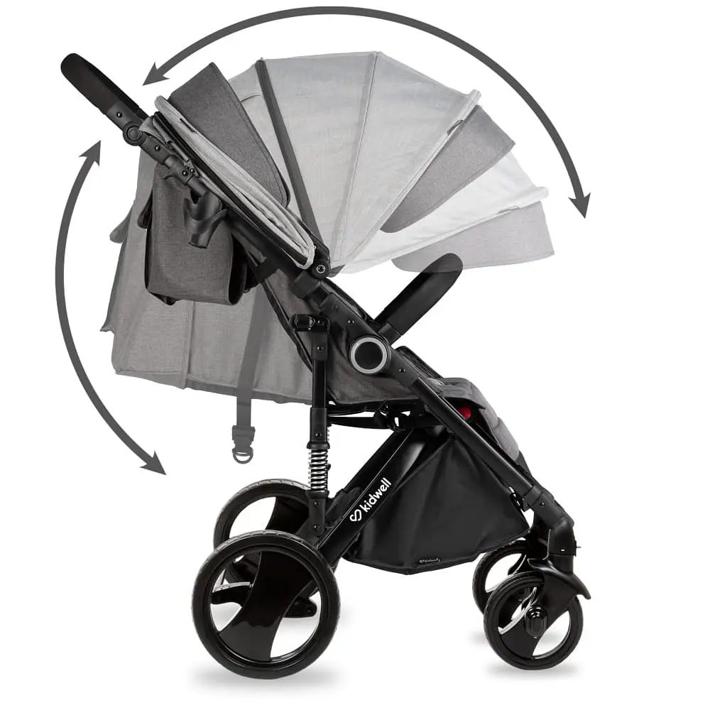 Прогулянкова коляска Kidwell Carell Light Gray - фото 4