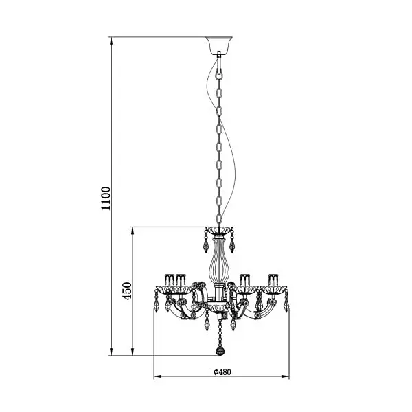 Люстра Zuma Line RLD94016-5A MAGNOLIA - фото 2