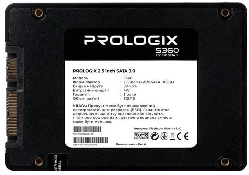 Твердотільний накопичувач SSD 512Gb Prologix teh0023781 - фото 2