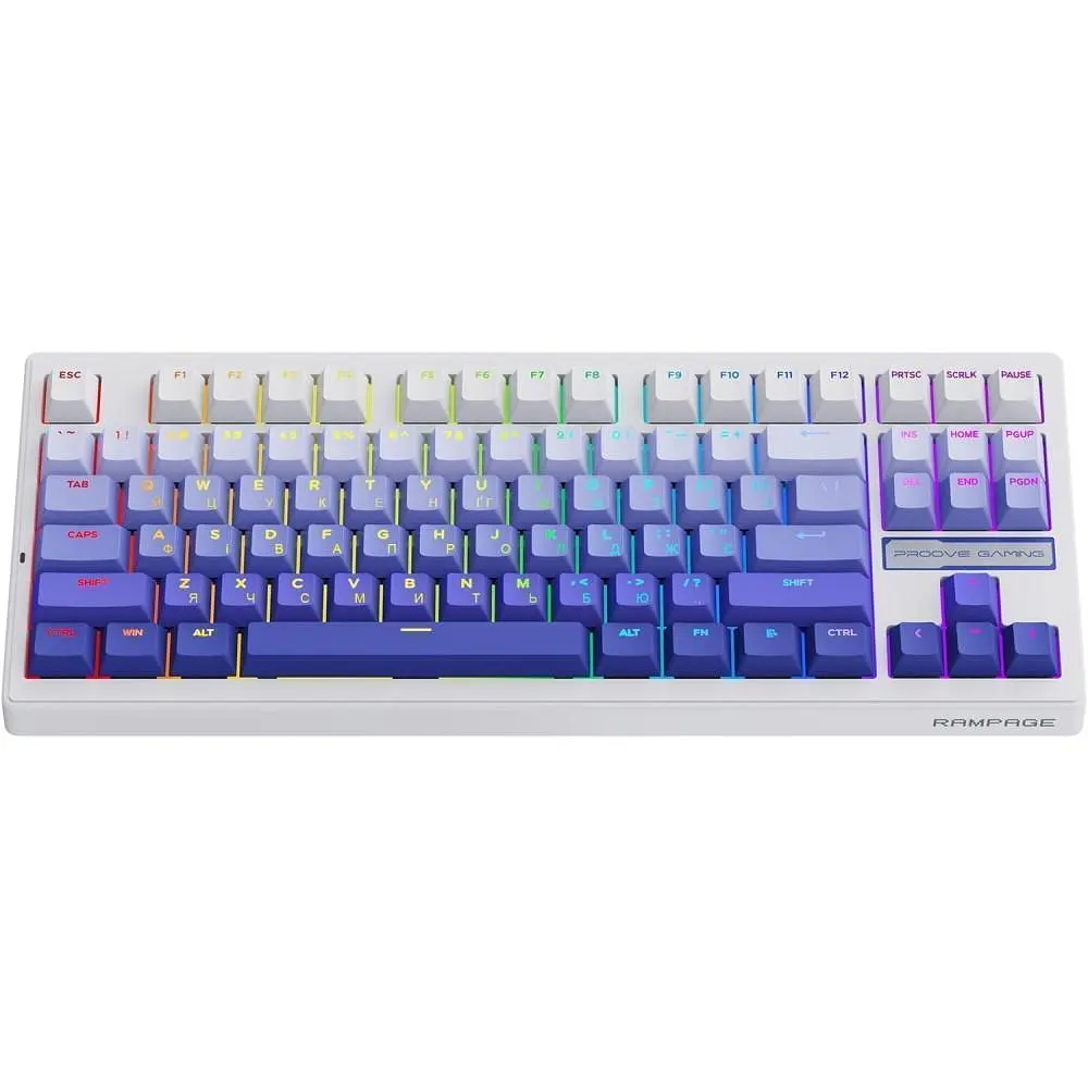 Клавіатура Proove Gaming Rampage (Ukraine Layout) Gradient Purple/White (WKRM00022419) - фото 3