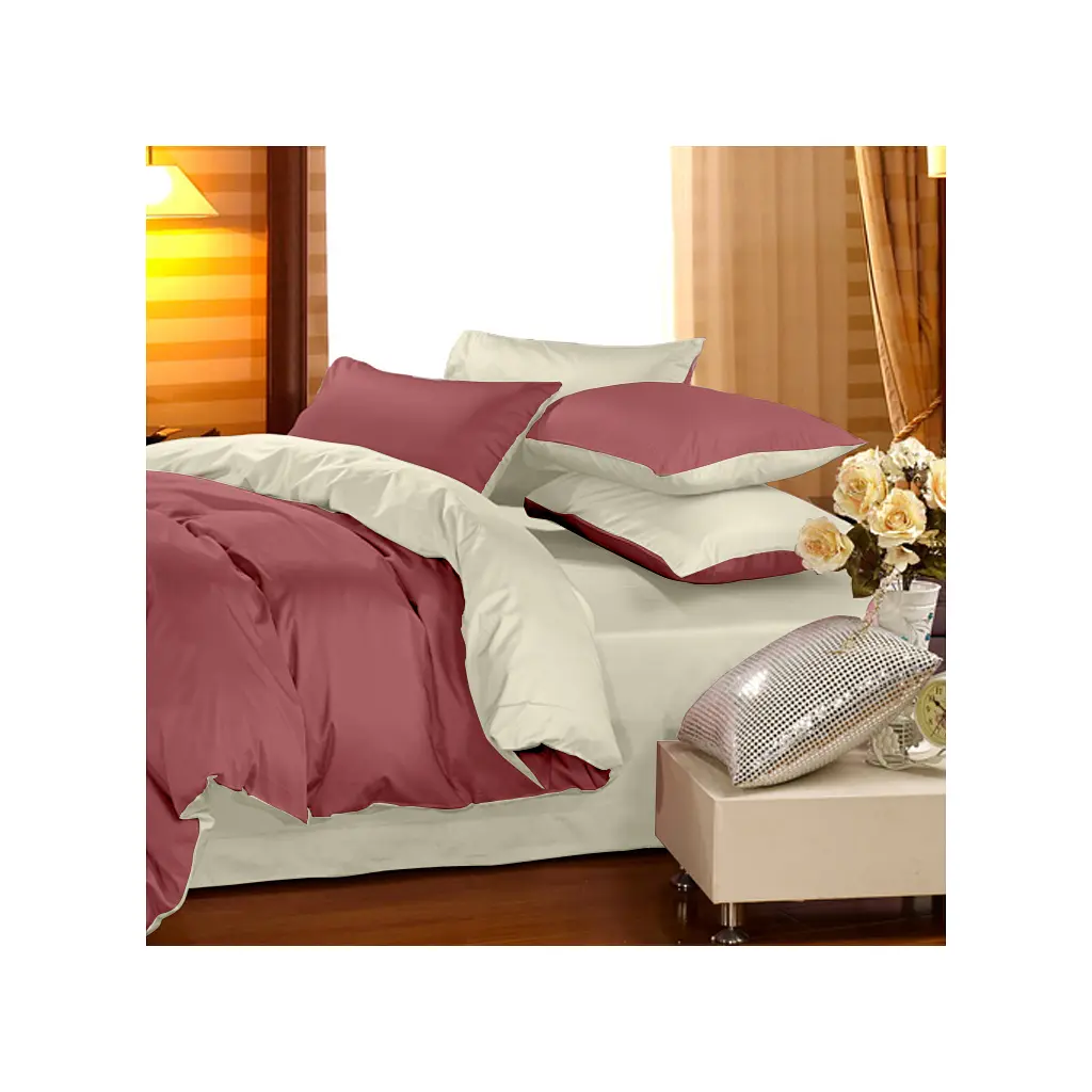 Постільна білизна MirSon Сатин Premium 0847 + 0840 Ruby King Size (2200002031271)