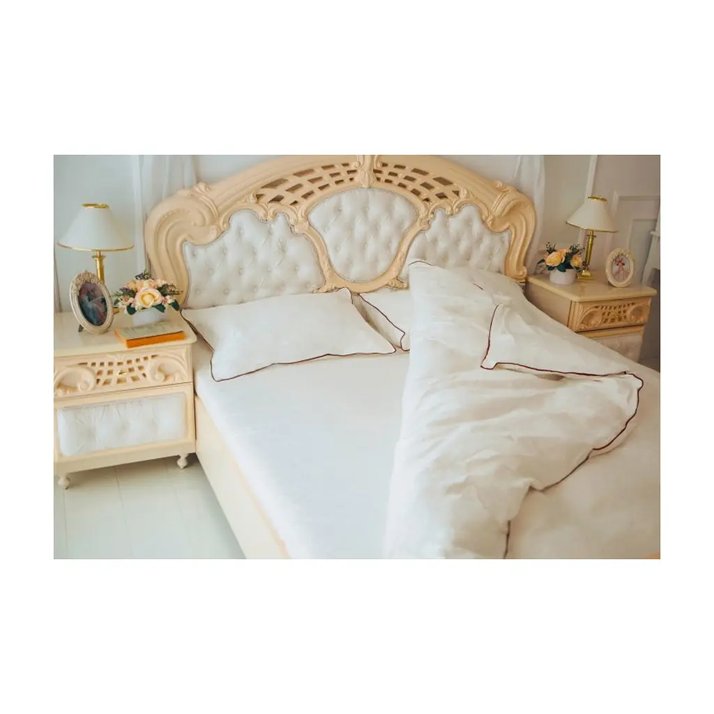 Постільна білизна MirSon Сатин Premium Corner Moko White 143x210x2 (2200001484528)