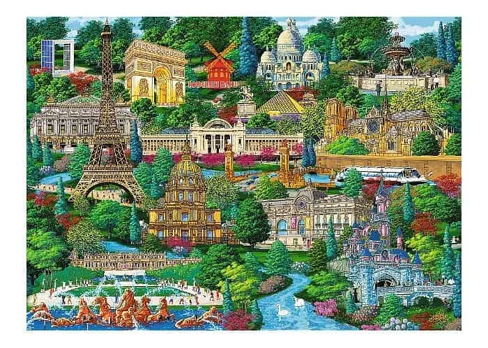 Пазл Trefl дерев'яний фігурний Популярні місця Франції 1000 ел. (20150) - фото 2
