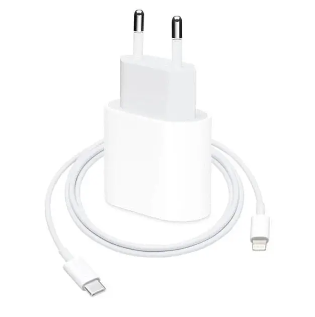 Мережевий зарядний пристрій Apple 20W USB-C Power Adapter + Cable HC White - фото 3