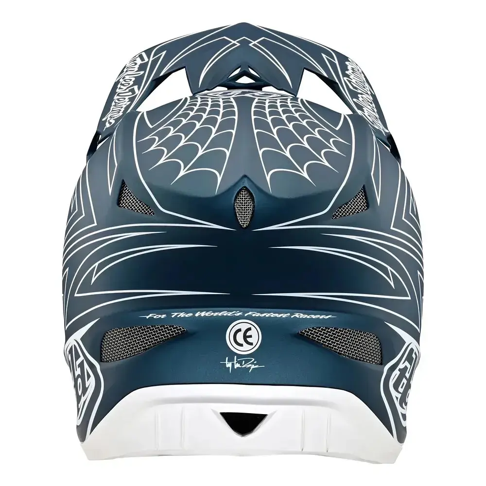 Велошолом Troy Lee Designs D3 Fiberlite SpiderStripe Blue M (1106-198550033) - фото 3