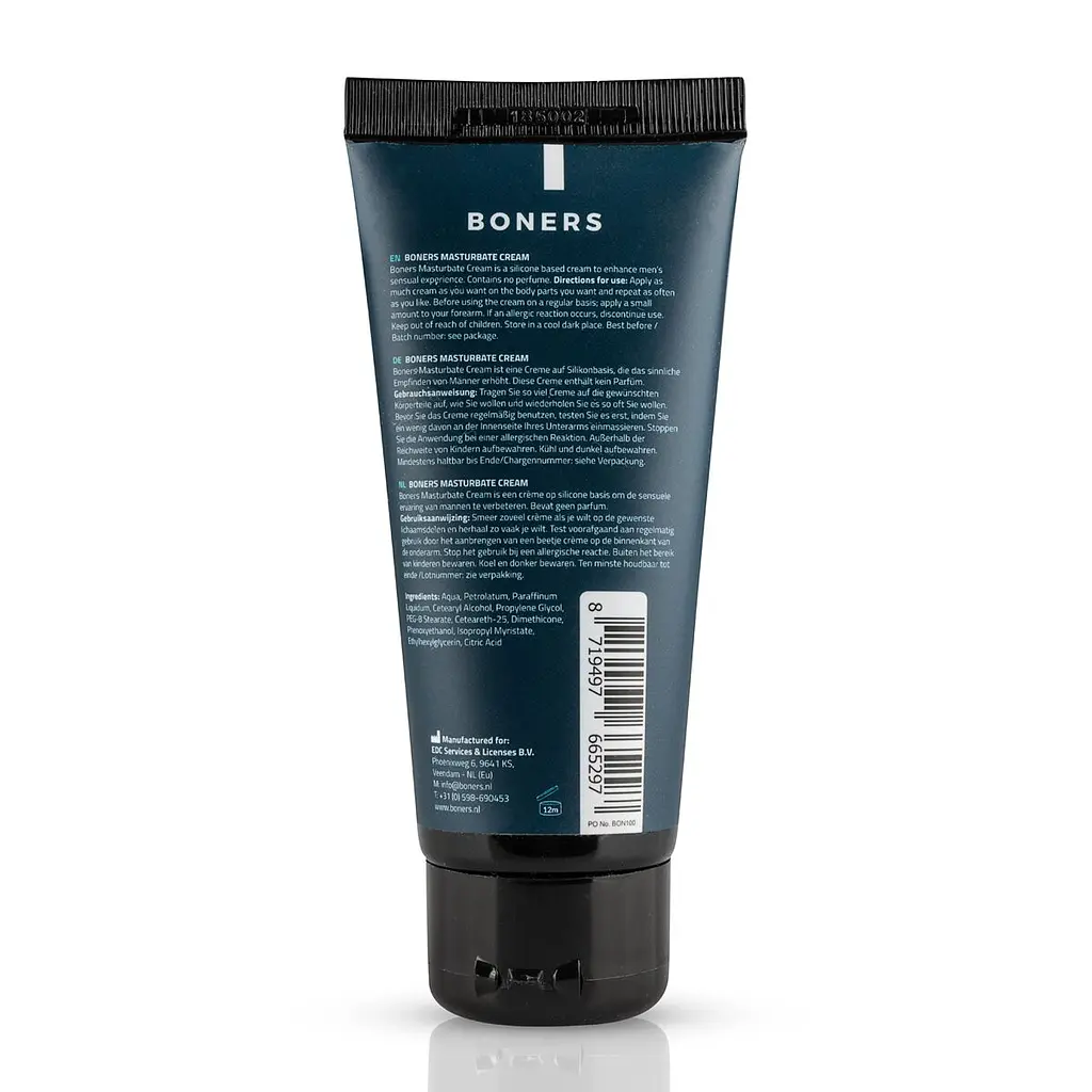 Крем для мастурбації Boners Masturbation Cream на водно-силіконовій основі - фото 2