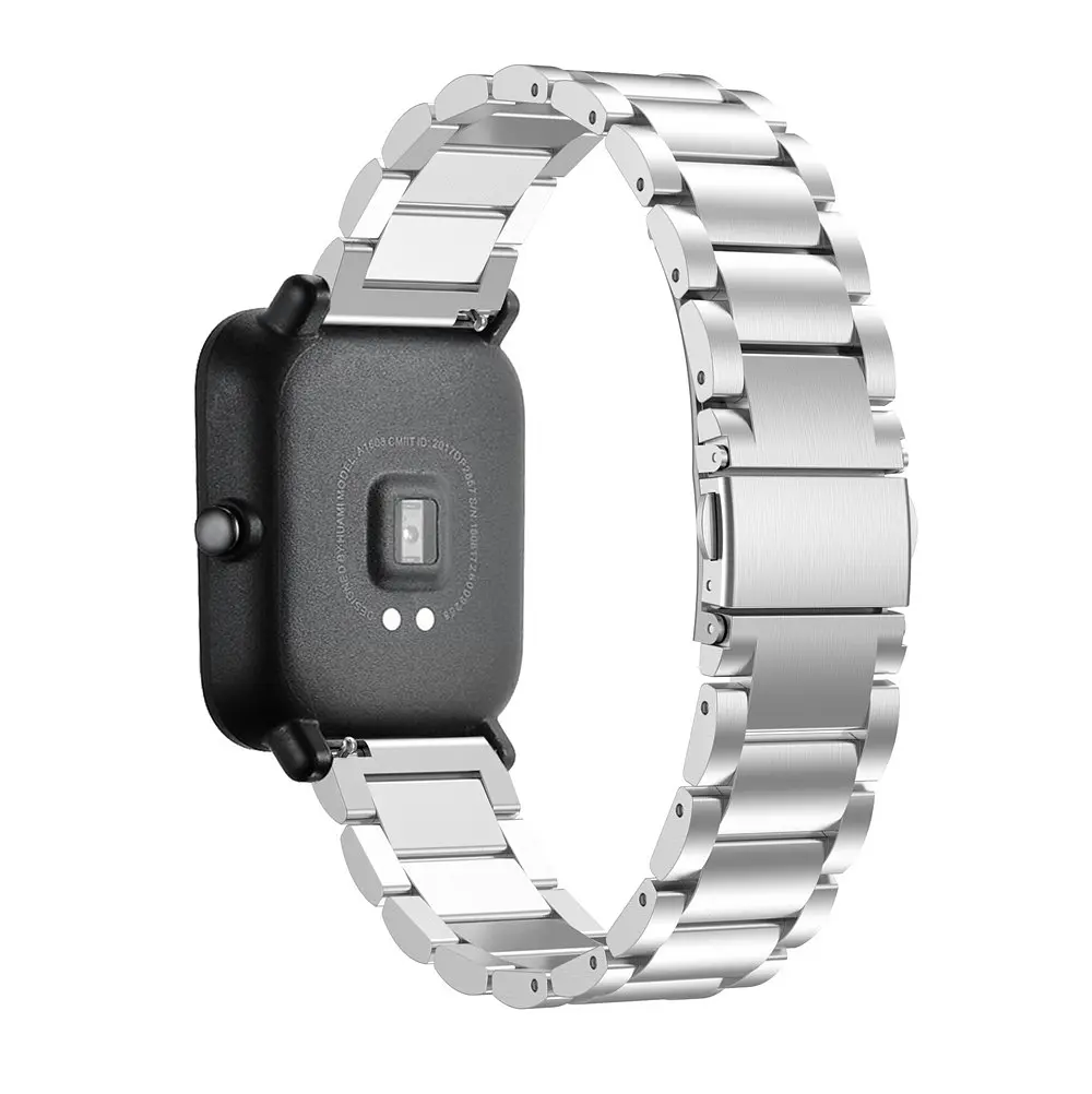 Металевий ремінець Primo для годинника Xiaomi Huami Amazfit Bip/Amazfit GTS Silver - фото 2
