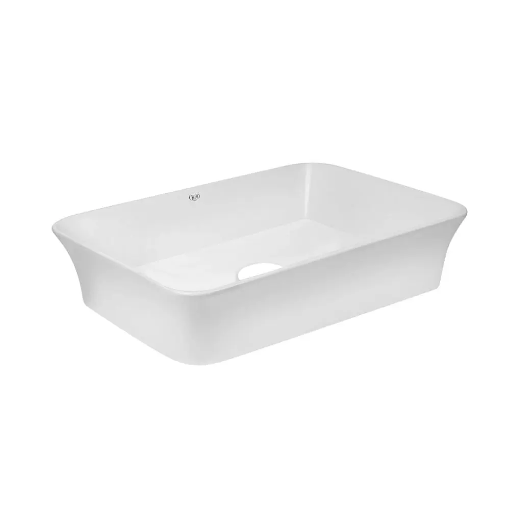 Умивальник Qtap Virgo накладний прямокутний 490x350x110 мм White + донний клапан PU02, Білий - фото 4