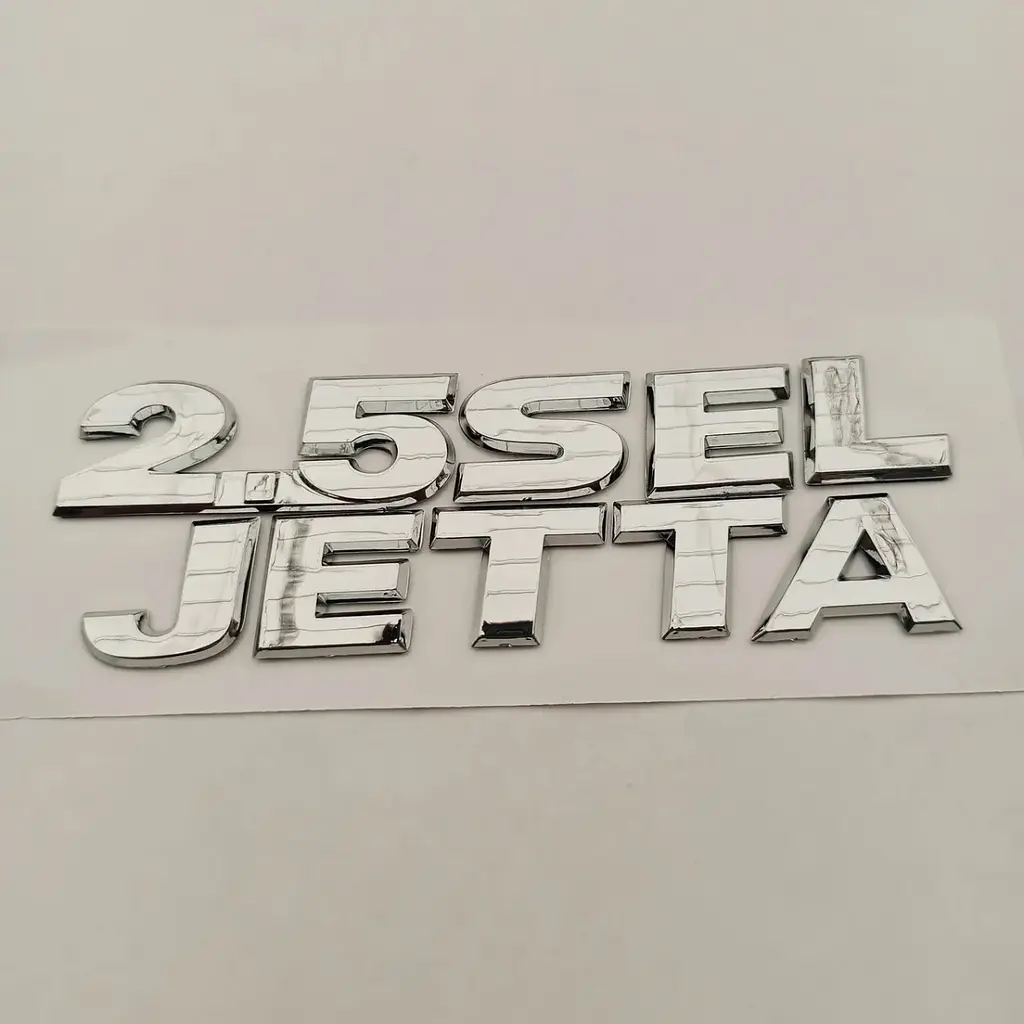Емблема напис 25 SELL JETTA для Volkswagen Хром 129x42 мм на скотчі (Завод) - фото 2
