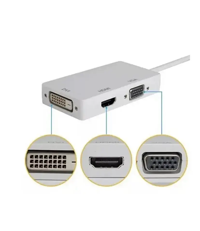 Конвертер перехідник Mini DisplayPort на HDMI/DVI/VGA 34113 - фото 2