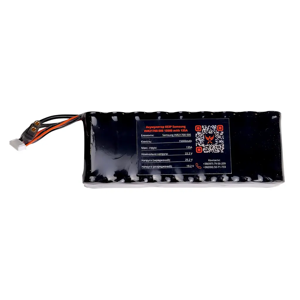 Акумулятор Phoenix drones 6S3P 15000 mAh — потужність для 10 дюймового FPV дрона - фото 3