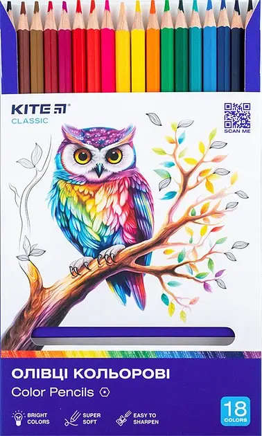 Олівці кольор. 18 кольор. "Kite" №К-052 Classic - фото 3