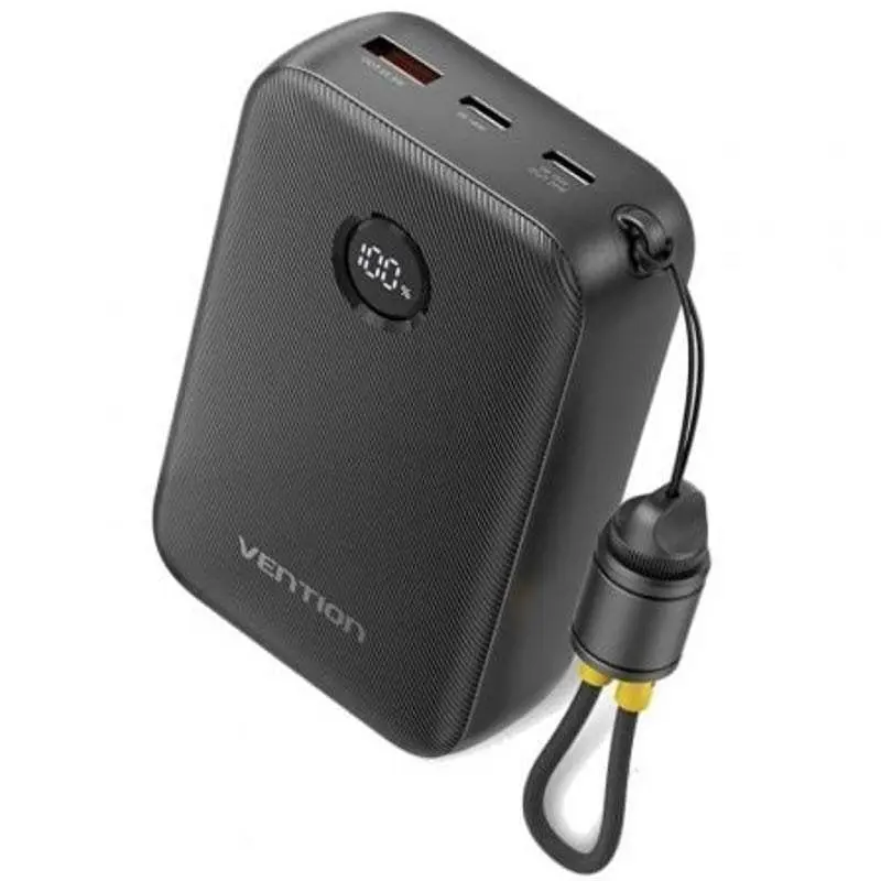 Зовнішній аккумулятор Vention 20000mAh 22.5W Power bank FKBB0-C із вбудованим кабелем