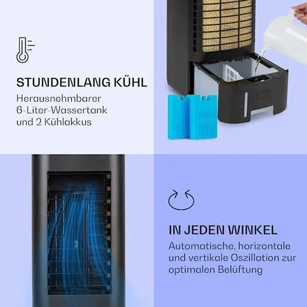 Мобильный кондиционер вентилятор Klarstein IceWind Max 3-в-1 (10036068) - фото 5