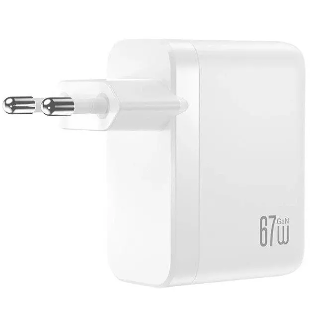 Зарядний пристрій 4 порти XO CE39 67W GaN Fast Charger (3x USB-C 67W і 1x USB-A 22.5W) білий - фото 2