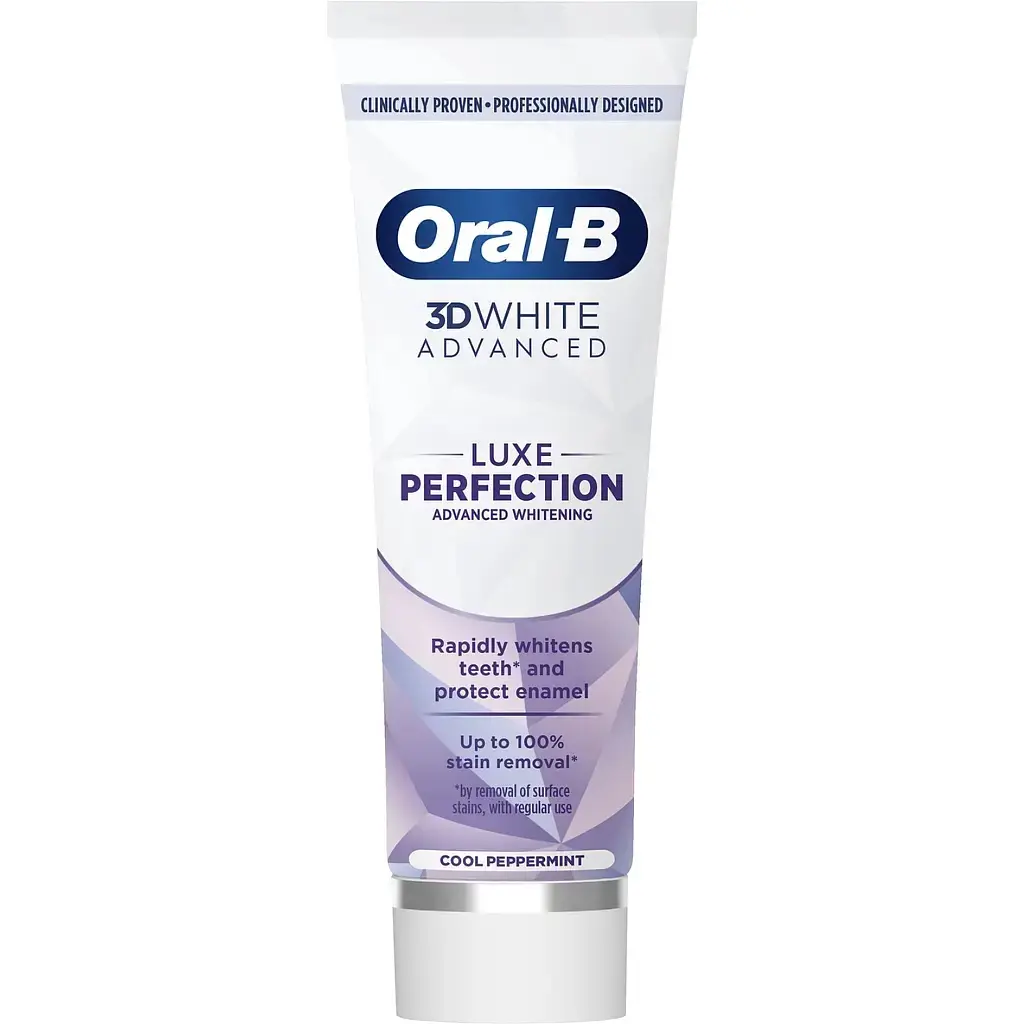Зубна паста Oral-B 3D White Advanced Luxe Perfection Прохолода перцевої м'яти 75 мл (8700216922784) - фото 2