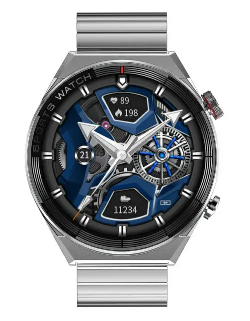 Смарт-годинник Smart Watch DT3 Mate Silver 2 ремінця силіконовий та металевий - фото 3