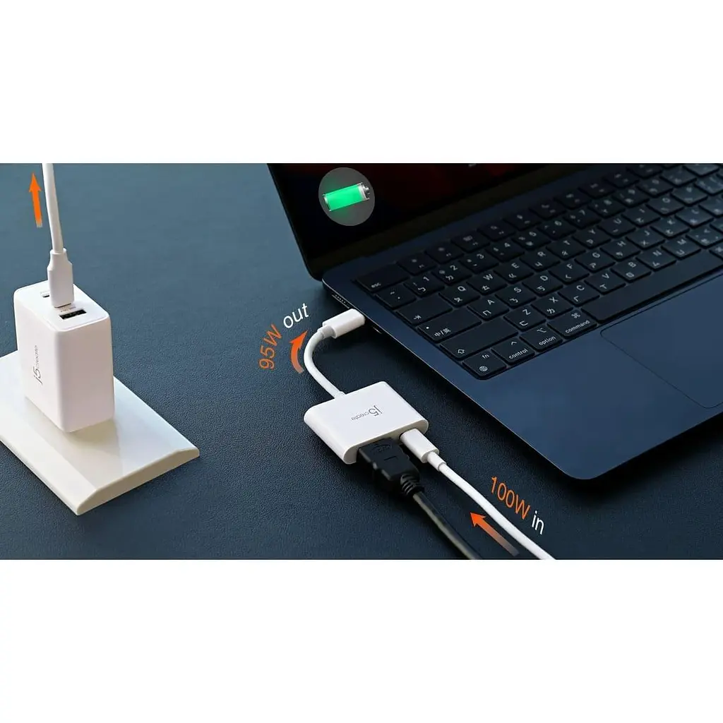 Багатопортовий мультиадаптер J5create JCA152-N, USB-C 2-в-1 билий - фото 6