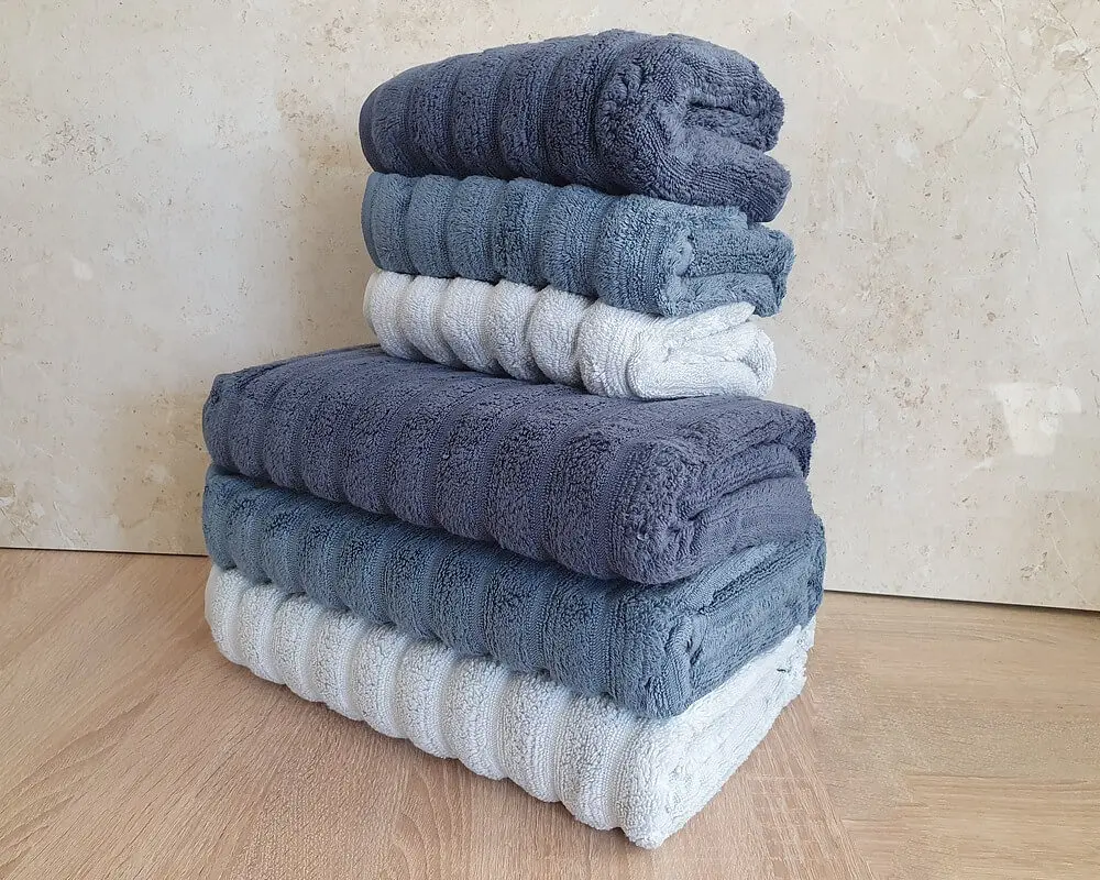 Набір турецьких махрових рушників Cestepe MicroCotton Premium 3 штуки 50x90 + 3 штуки 70х140 Ezgi 7 щільність 600 г/м2 - фото 4
