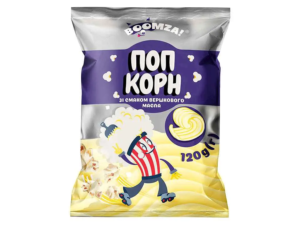 Попкорн BOOMZA Вершкове масло пакет 120г