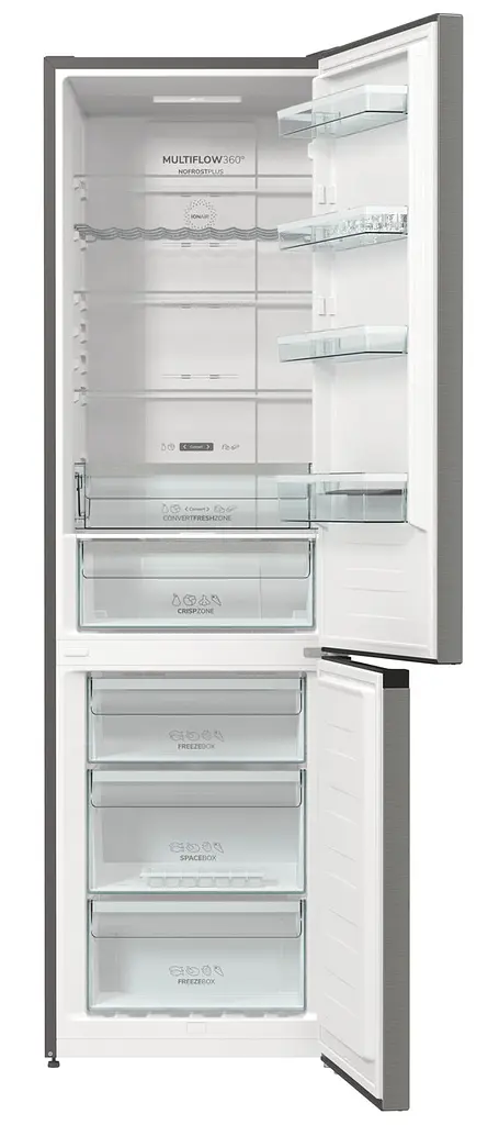 Холодильник з нижньою морозильною камерою Gorenje 200х60х60см 2 двері 235(96) л А++ Total NF (NRK6202AXL4) - фото 7
