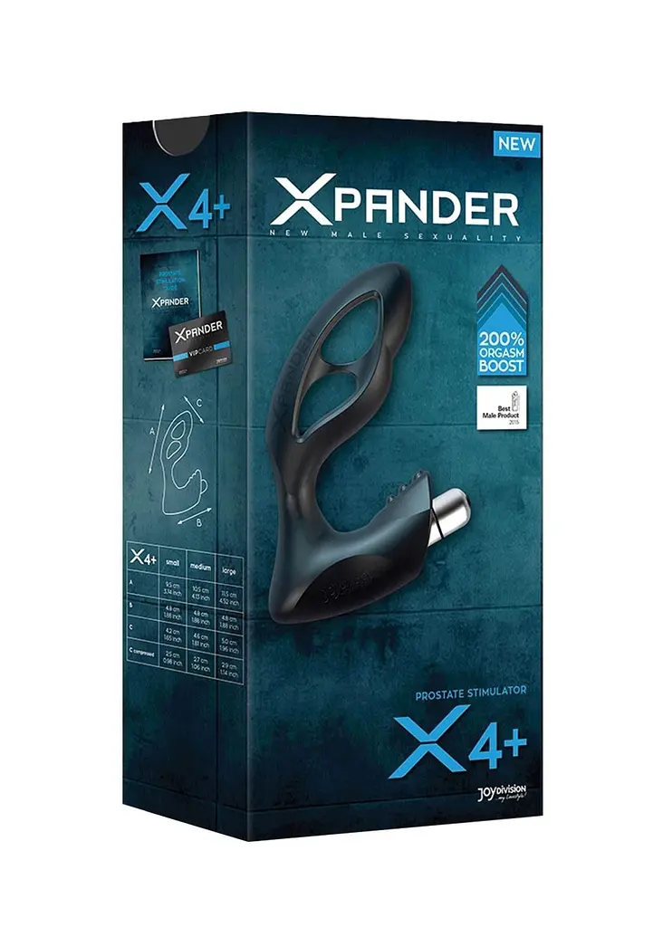 Стимулятор простати Xpander X4+ Rechargeable Small, 13.5 см (чорний) - фото 5