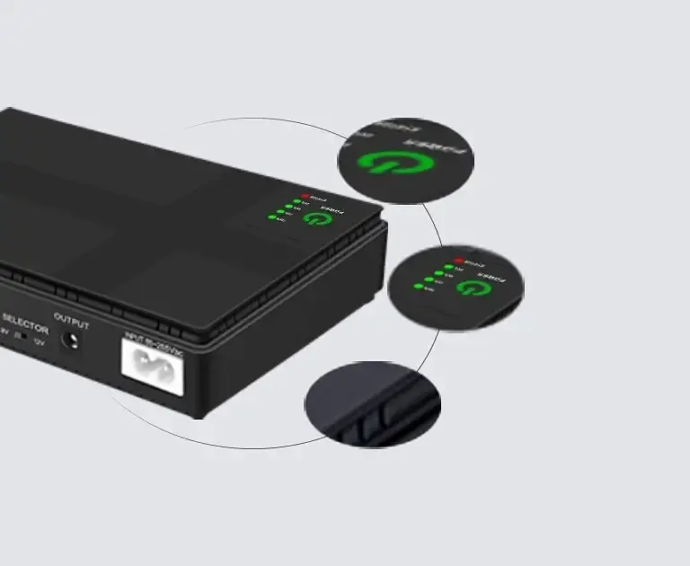 Источник бесперебойного питания для роутеров Andes Mini UPS 8800 мАч 5-9-12В (DC1018P) - фото 3