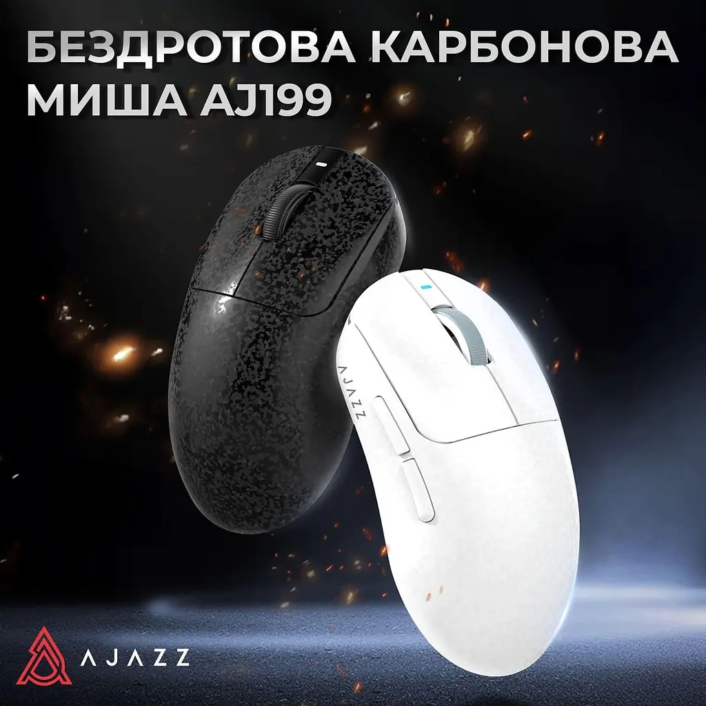 Мышь Ajazz AJ199 White Carbon fiber (AJ199-W) - фото 6