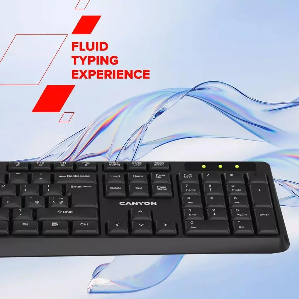 Комплект (Клавіатура та миша) CANYON SET-W01 Keyboard+Mouse Wireless Black - фото 9